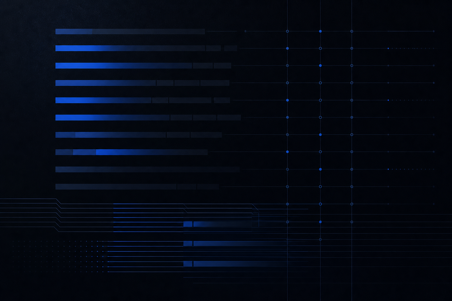 Abstract stacked ledger-line graphic